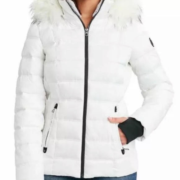 NEW Nautica Women's Water Resistant Removable Hood Puffer Jacket WhiteM,… - Picture 4 of 7